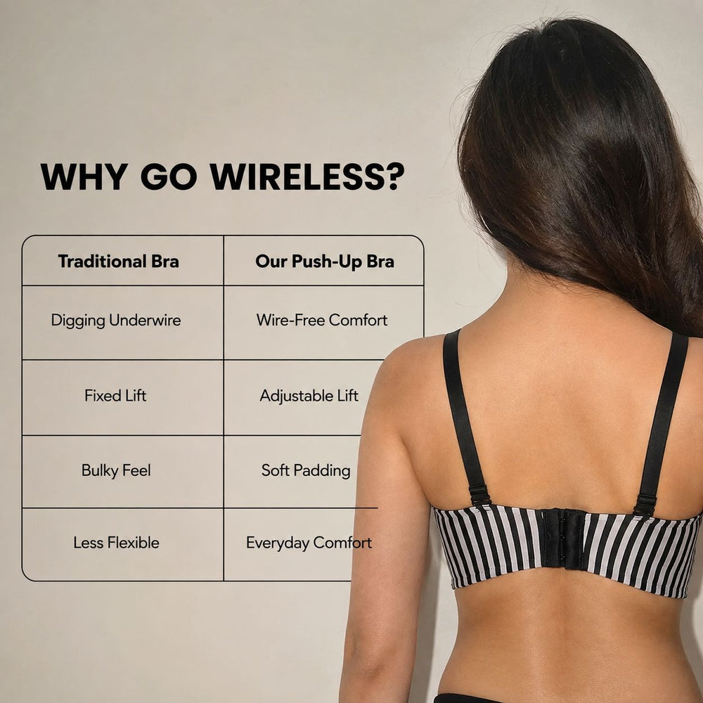 Extra Padding Wireless Push Up Bra