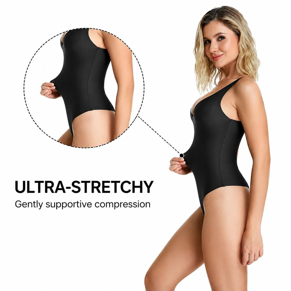 Wireless Plunge Thong Bodysuit