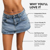 Low Waist Denim Skort