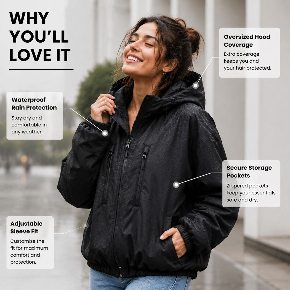 Waterproof Hooded Rain Jacket