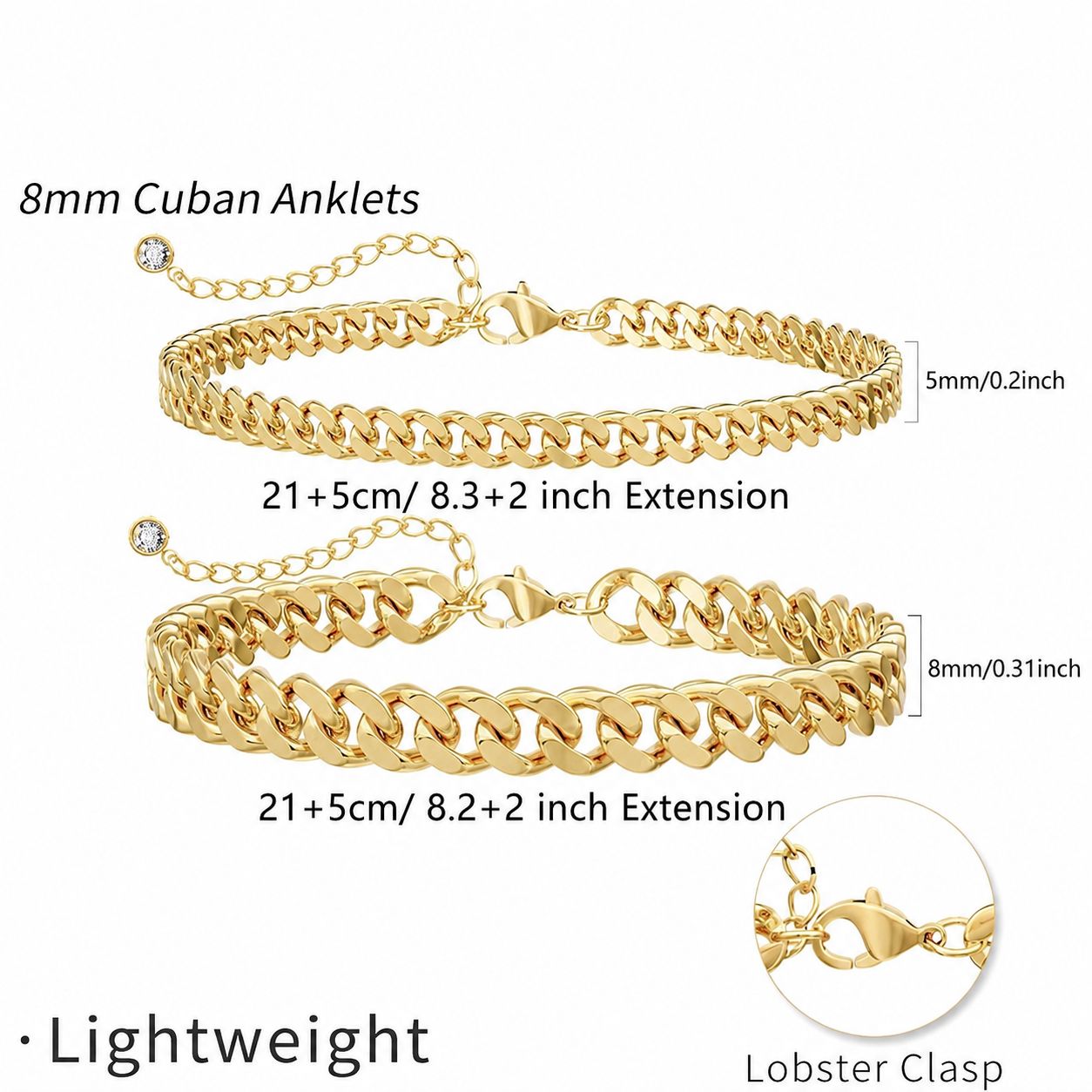 Chunky Cuban Link Anklet
